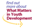 find out more about "What Matters in Youth Development"