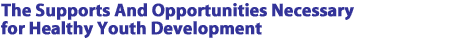 The Supports And Opportunities Necessary for Healthy Youth Development